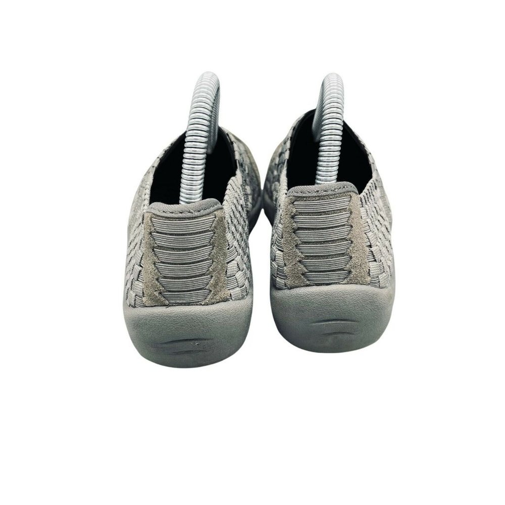 Skechers Weave Criss Cross Comfort Shoes Gray Size 6.5 Women Closed Toe Slip On - Picture 8 of 8